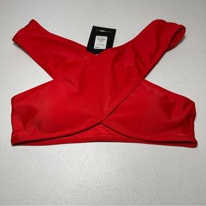 Fashion Nova Womens Deeper Than The See Top Bikini Red  size S Beach